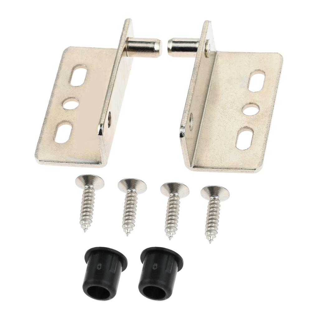 2Pcs Pivot Hinges w/ Bushing Heavy Duty Concealed Shaft Door Hinges For Wood Doors Drawers Cabinet Wardrobe Furniture Hardware