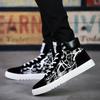 High Top Canvas Shoes for Men Fashion Platform Sneakers Spring Winter Male Casual Vulcanized Shoes Student Tenis Masculino
