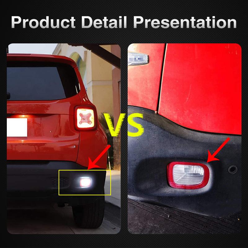 1 or 2 Pcs Rear Bumper Lamp Without for Jeep Renegade 2015-2018 Back Reflector Light Clearance Fog Lamps 68255513AA