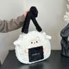 Penguin Capybara Plush Shoulder Bag Removable Strap Cartoon Capybara Bag  Female Lady Girl