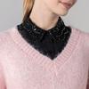Rhinestones Shiny Fake Collar White Color False Collar Detachable Blouse Collar  Vintage Style