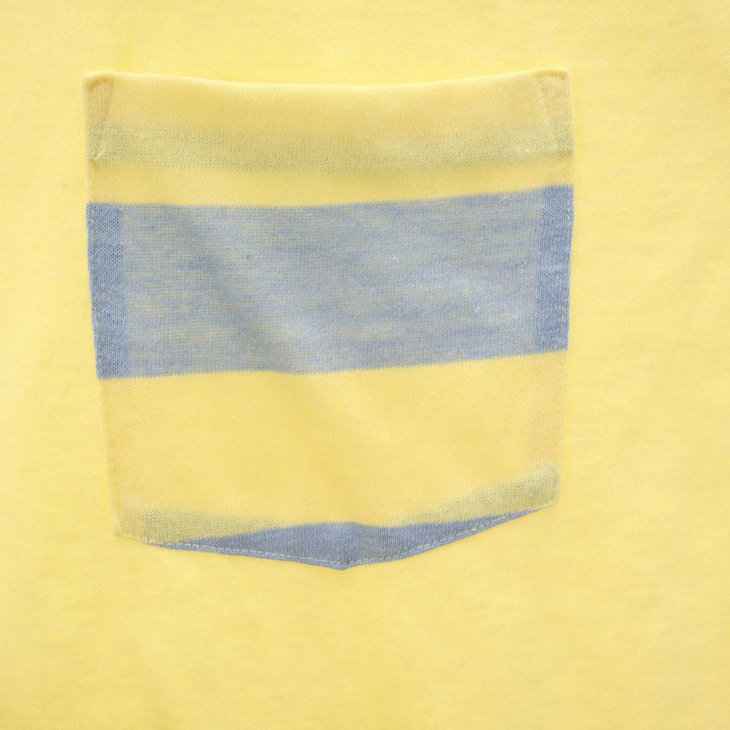 80s Vintage Made in USA Border Pattern Short sleeve Single stitch T-shirt Men's Used