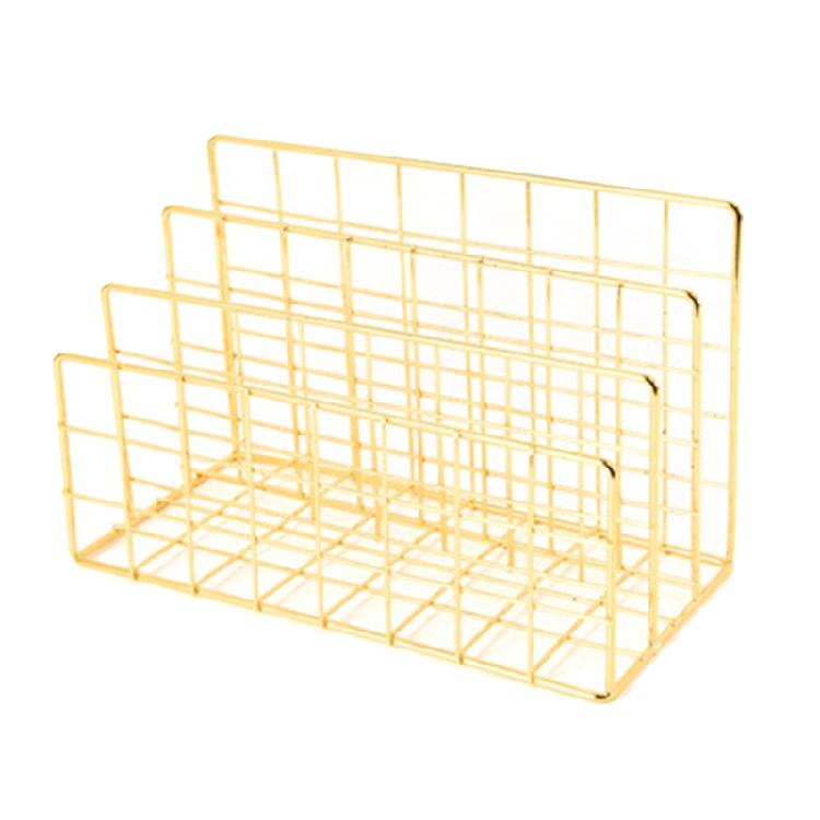 Elegant Magazine Holder for Workstation, Classroom, Library, Home Office Supplie золотой