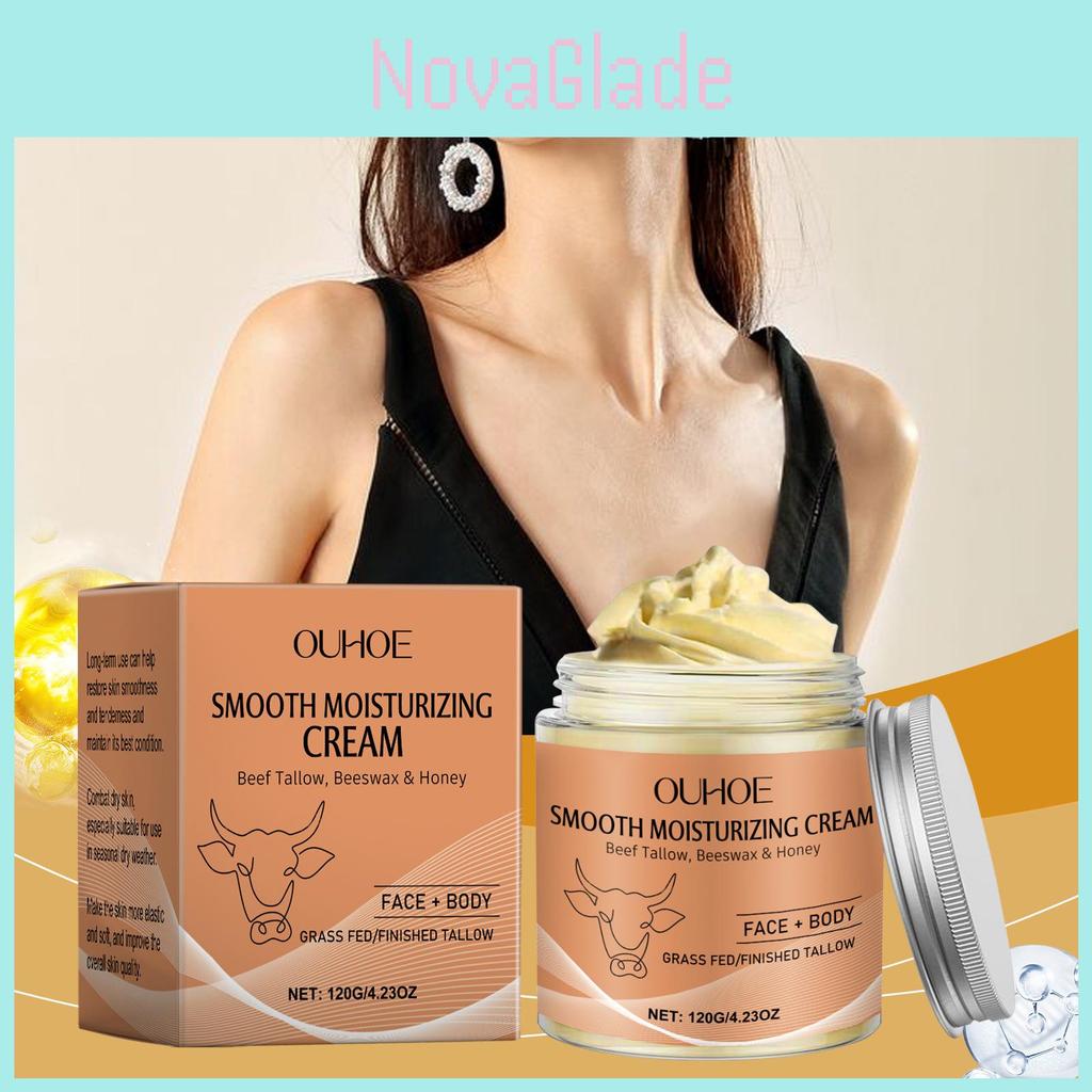 Ouhoe Smooth Skin Moisturizing Cream Silky Hydrating Formula For Body Care 120g