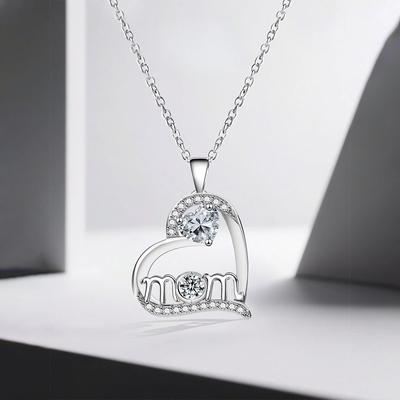 Freshwater Necklace Zircon Simple Love Heart-shaped Mother Collarbone Chain Light Luxury Fashion