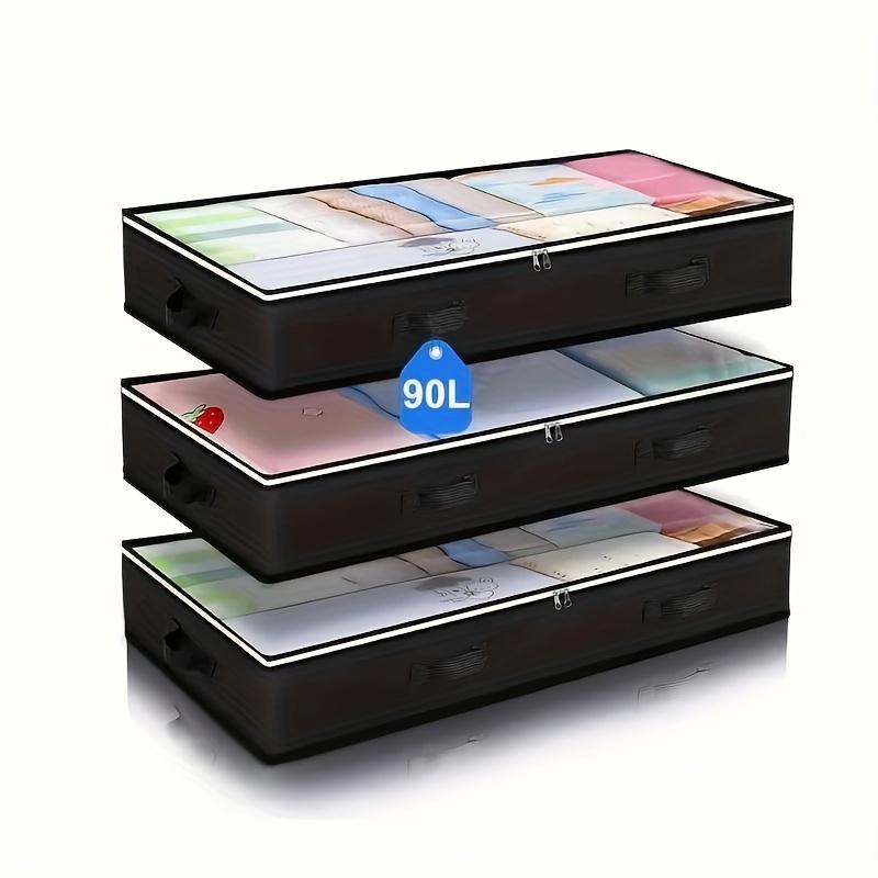 

3 шт. Нетканый ящик для хранения одеял, пыле- и влагозащитная сумка для отделки одежды, складной ящик для хранения, идеально подходит для организации сезонной одежды 3pcs