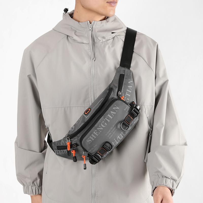 Men's Waterproof Nylon Waist Pack - Lightweight Running Belt Bag for Travel, Sports & Outdoor Activities