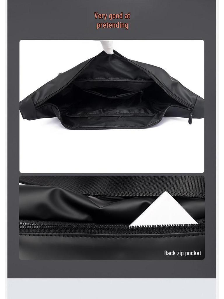 Men's Waterproof Korean Style Crossbody Bag - Trendy, Casual, Versatile, and Multifunctional for Business Trips.