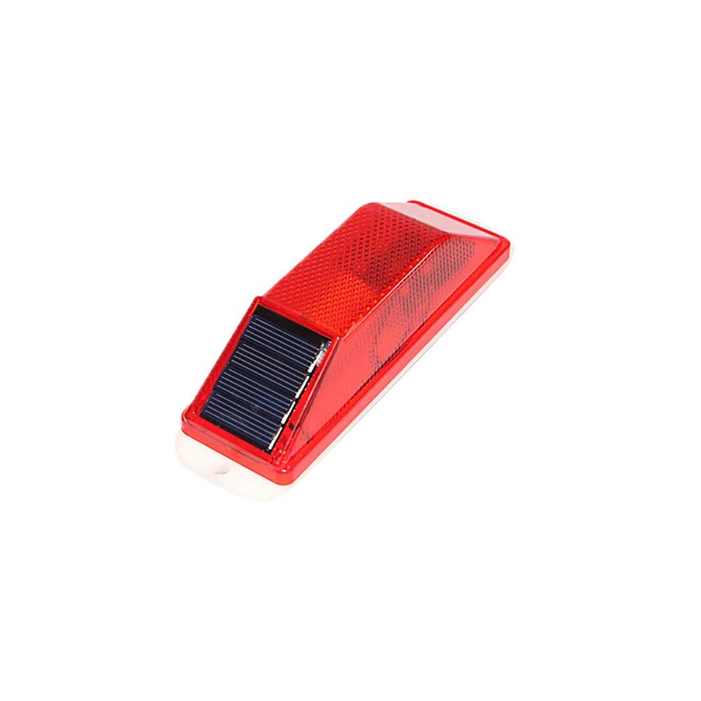 Durable Rechargeable LED Solar Strobe Warning Lamp Waterproof Reflective Solar Guardrail Light Outdoor Flashing Deck Lights