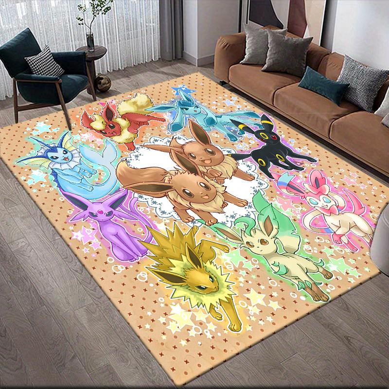 Eevee Square Area Rug, Non-Slip Floor Mat for Bedroom, Perfect Gift for Eevee Fans.chl