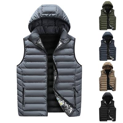 Men Casual Winter Warm Zipper Sleeveless Vest Jacket Coat Outwear Tops