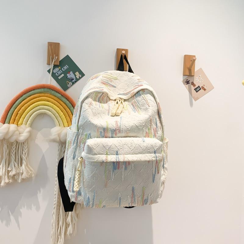 

Повседневный женский рюкзак, студенческий рюкзак, уличный рюкзак большой вместимости для путешествий one size белый