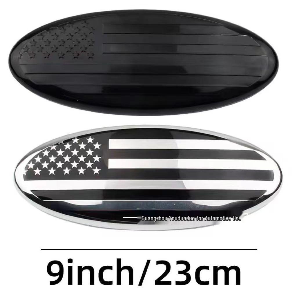 Emblemat samochodowy z flagą amerykańską dla Ford F150/F250: Przód, Tył i Grill