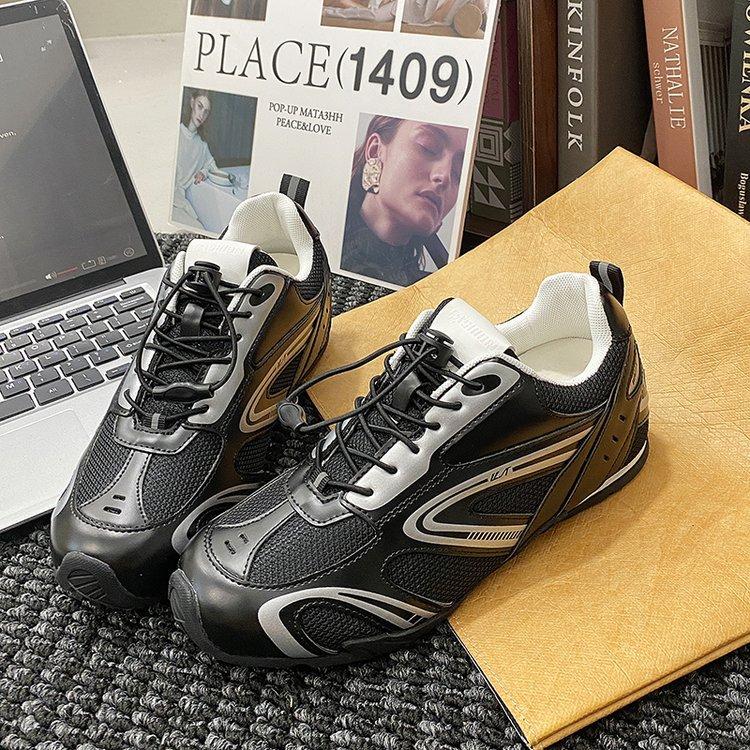 Outdoor Niche Racing Shoes Inner Height Increase Moral Training Shoes Women's 2025 New Mesh Breathable Jogging Casual Sports Shoes