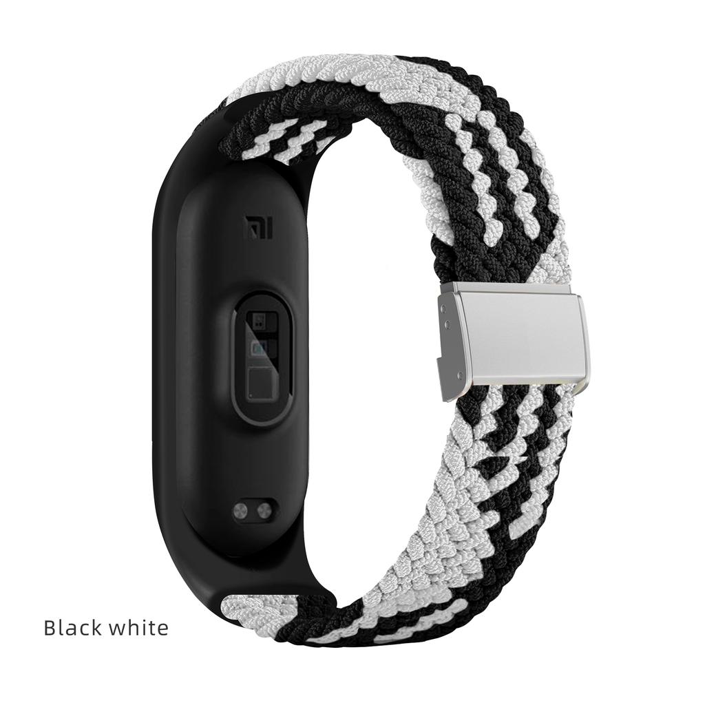 Bracelet for Mi band 10 8 7 6 Strap Elastic adjustable Nylon Braided Miband4 miband 5 correa Wristband for xiaomi Mi band 3 7 9