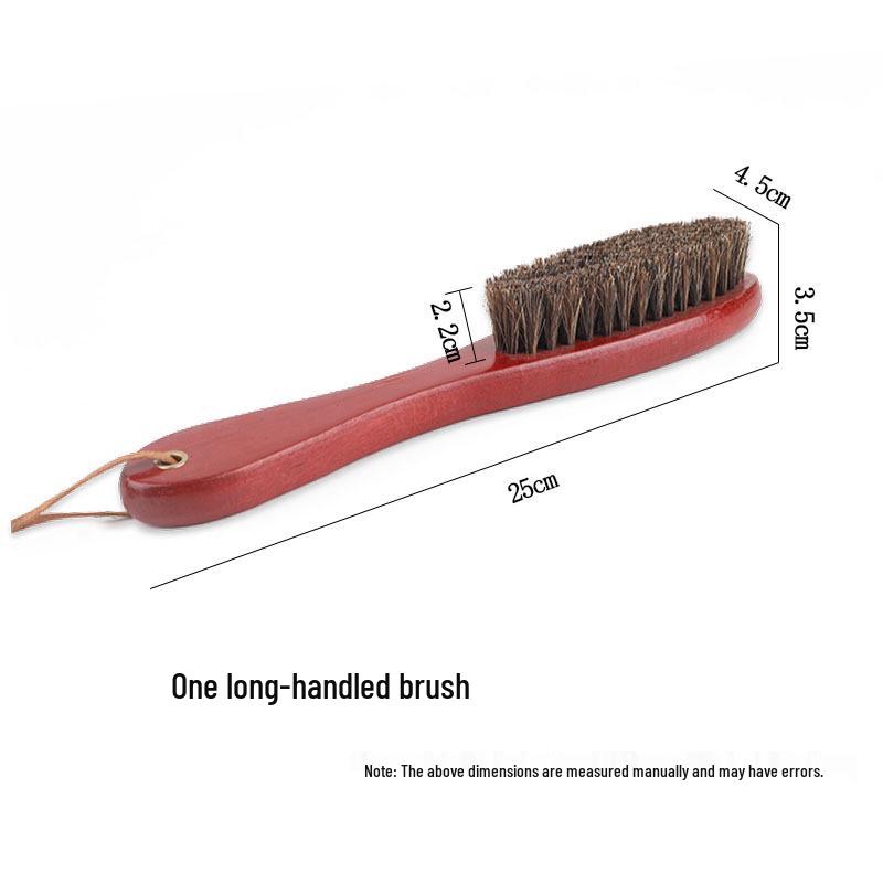 Beech Wood Horsehair Shoe Brush for Leather and Suede - Available in Large and Small Sizes