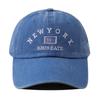 Unisex Vintage Washed Cotton Baseball Cap Adjustable New York Letters Embroidery Snapback Hats For Women Men Soft Top Sunhat