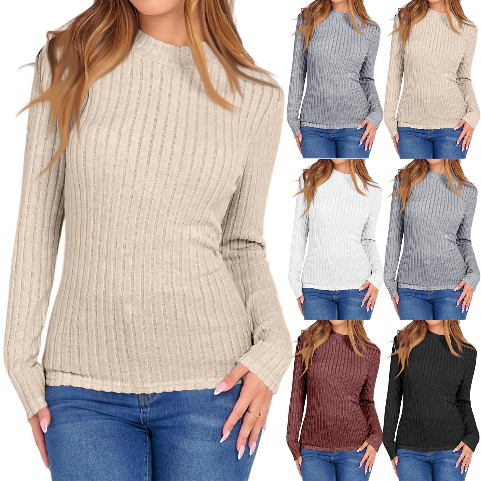 

Женский модный пуловер с круглым вырезом и длинными рукавами, однотонный, повседневный топ XL