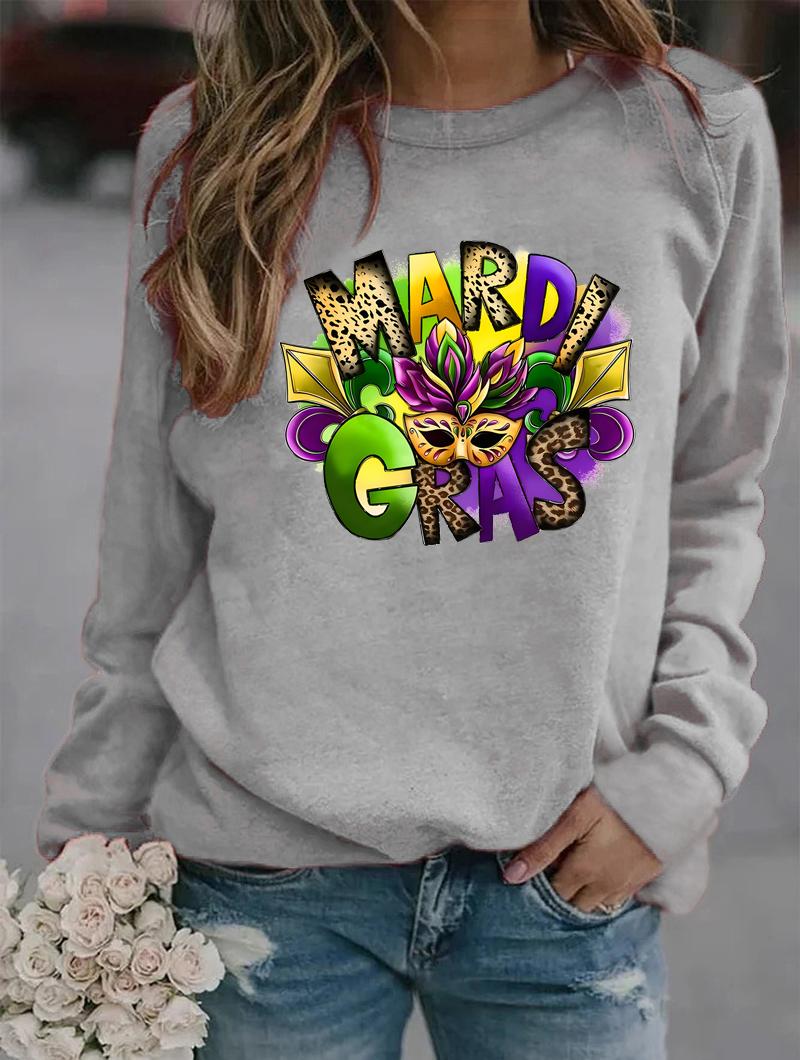 

Женская зимняя модная толстовка с круглым вырезом и длинными рукавами, доступная в различных модных узорах