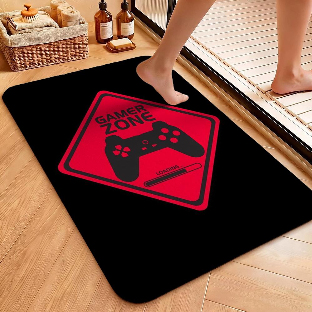 Gamepad Splash Art Indoor Rug Nonslip Durable Carpet For Boys Bedroom Gaming Room Home Decor Memorial Gift
