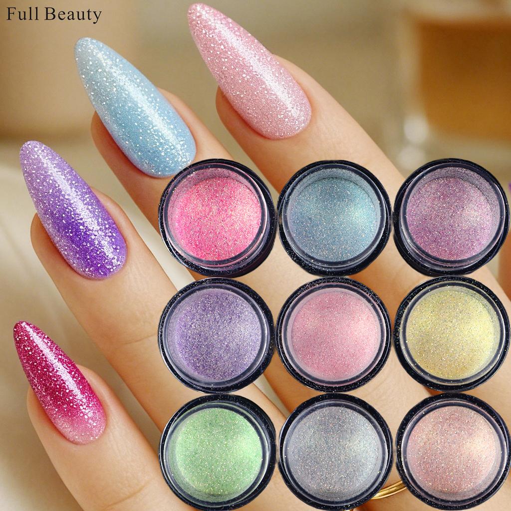 New Nail Art Glitter 9-Color Set Glitter Sugar Powder Symphony Jewelry Wool Glitter