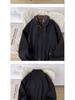 Men's Retro Plaid Patchwork Harrington Jacket - Two-Piece Layered Silhouette