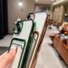 16 Pro Max Photo Pocket Shockproof Silicone Cover For For Iphone 11 12 13 14 15 Electroplated Transparent Card Holder Wallet Case