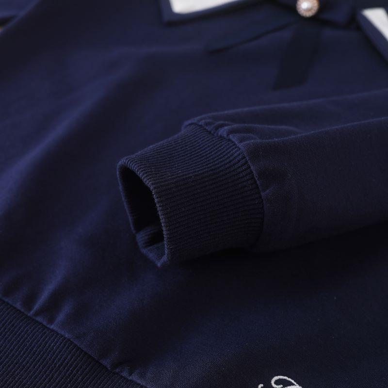 Dětská mikina ve stylu Preppy s límečkem pro dívky Jaro Podzim Polokošile Dětská Bavlna Podzimní Dětská košile Dětská Dívčí mašle Oblečení s dlouhým rukávem