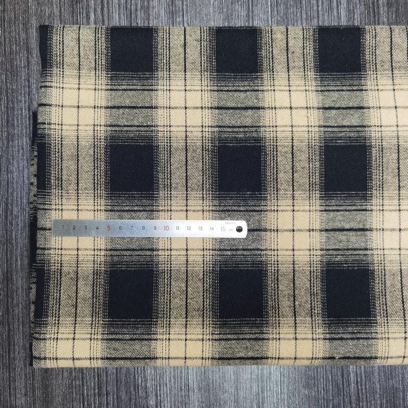 Spot Color-Woven Plaid Jacquard Fabric for Children's Autumn/Winter Brushed Polyester-Cotton Shirts
