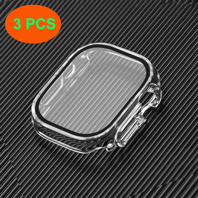 Waterproof Hard Case With Tempered Glass For Apple Watch Case Series Ultrea 3/9 8 SE Watch Accessories iwatch Screen Protector