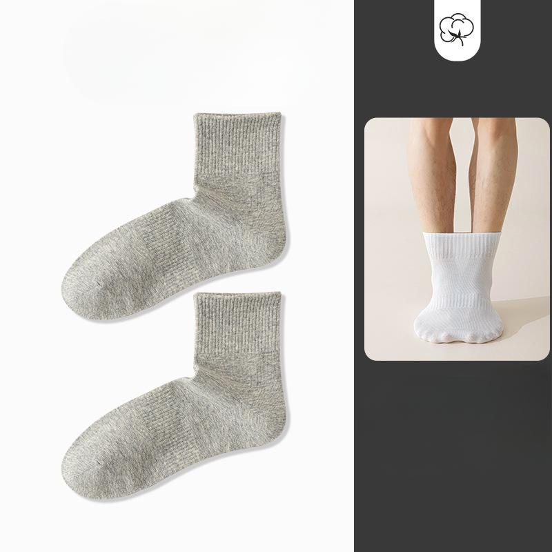 

Мужские спортивные носки-трубы большого размера, однотонные, из хлопка, на весну и осень 1 pair серый