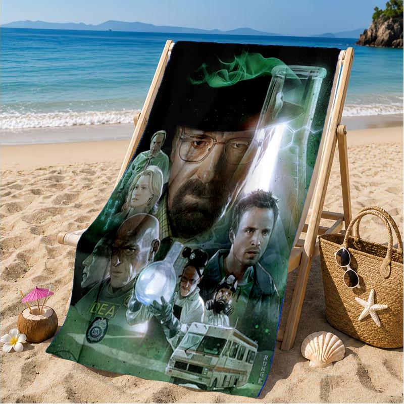 Breaking Bad Mashup Beach Towel, Microfiber Beach Towel, Perfect For Pool, Beach, Travel, Home Decor Beach Party Fan gifts