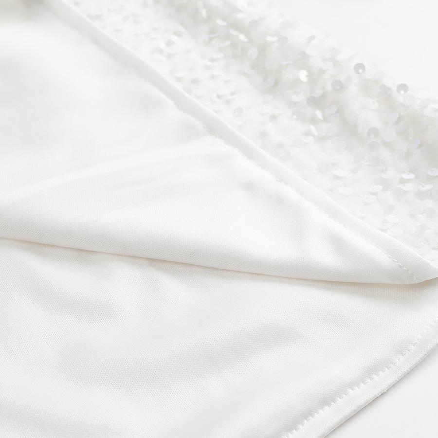 Spring 2025 Women's European & American Street Fashion Bow Sequin A-Line Dress