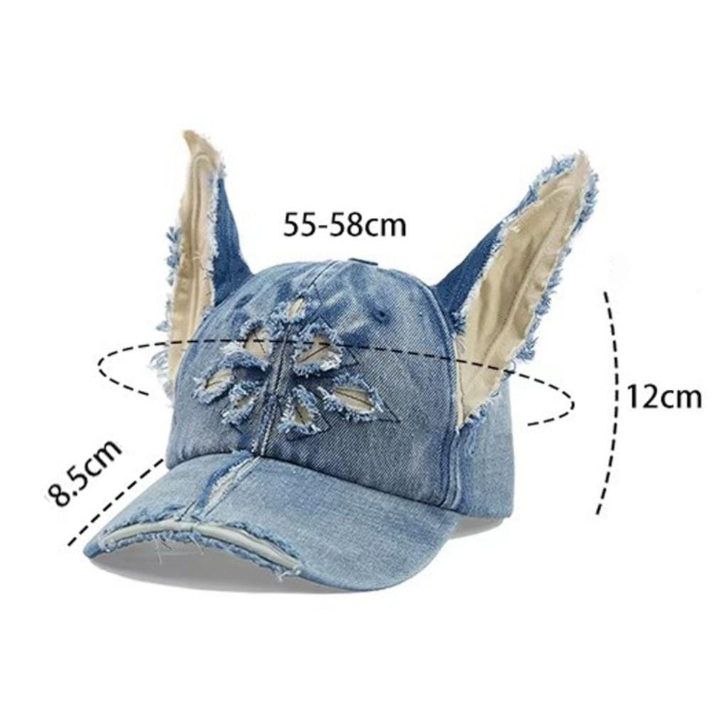 Y2K Distressed Baseball Cap Casual Women's Sun Hat Kawaii Streetwear Hat for Women