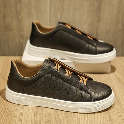 Autumn Casual Flat Bottom Solid Color Men'S Board Shoes Fashion Low-Top Lace-Up Student Sports Men'S Shoes