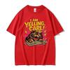 I Am Yelling Carl Dungeon Crawler Carl T Shirt Princess Donut Funny Cat Graphic Tshirts Unisex Unisex Vintage Oversized Cotton Tees