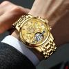 OLEVS 9910 Automatic Mechanical Watches Waterproof Luminous Hands Tourbillon Skeleton Wristwatches for Men Montre Relojes Hombre