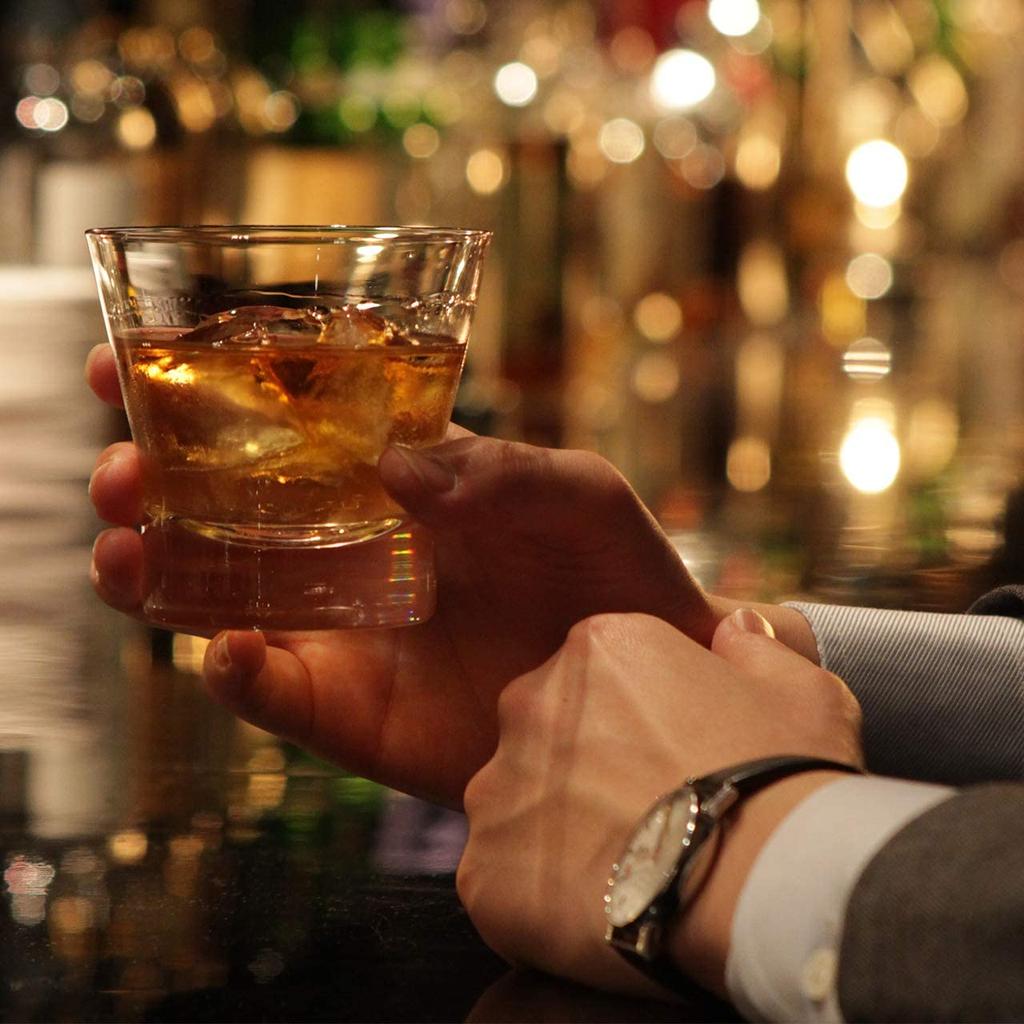 Wired Beans Eternal Rocks Glass, 270ml, in a Japanese Cedar Box (Transparent (Clear)), Retirement Gift