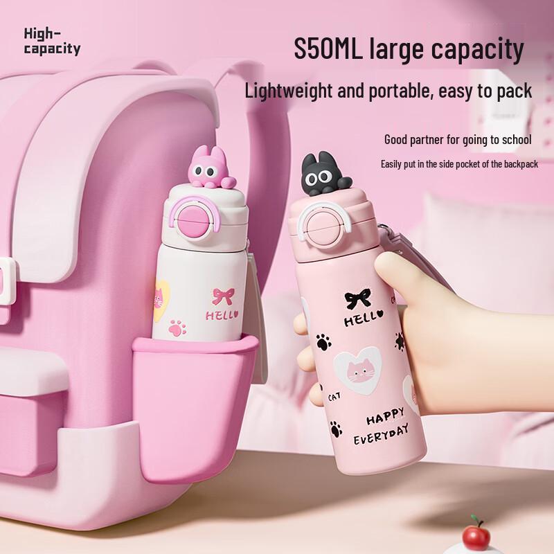 COOKER KING Meow Meow Kids Insulated Straw Cup