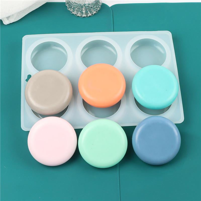Silicone 6-Cavity Round Soap & Cake Mold