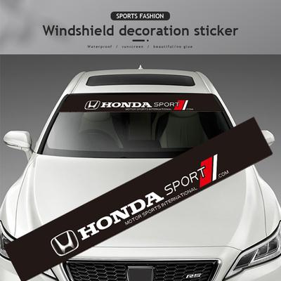 Car Sunshade Stickers Auto Front Windshield Decorative Decals For Civic Accord Fit Jazz Pilot CRV Odyssey Passport City