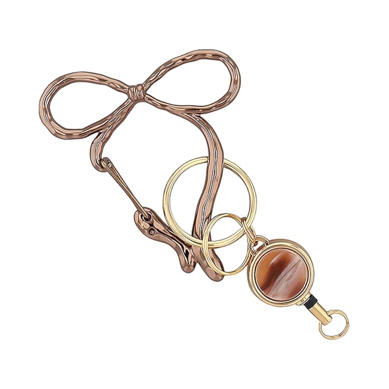 

flower ring Carabiner (with reel) ribbon GKH0010-BR (Brown)