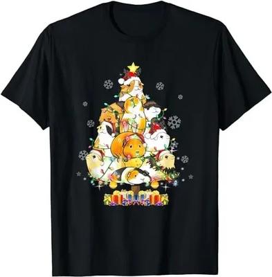 Hamsters Christmas Tree Santa Hamster Christmas Lights Tshirt Sweatshirt Hoodie 35020