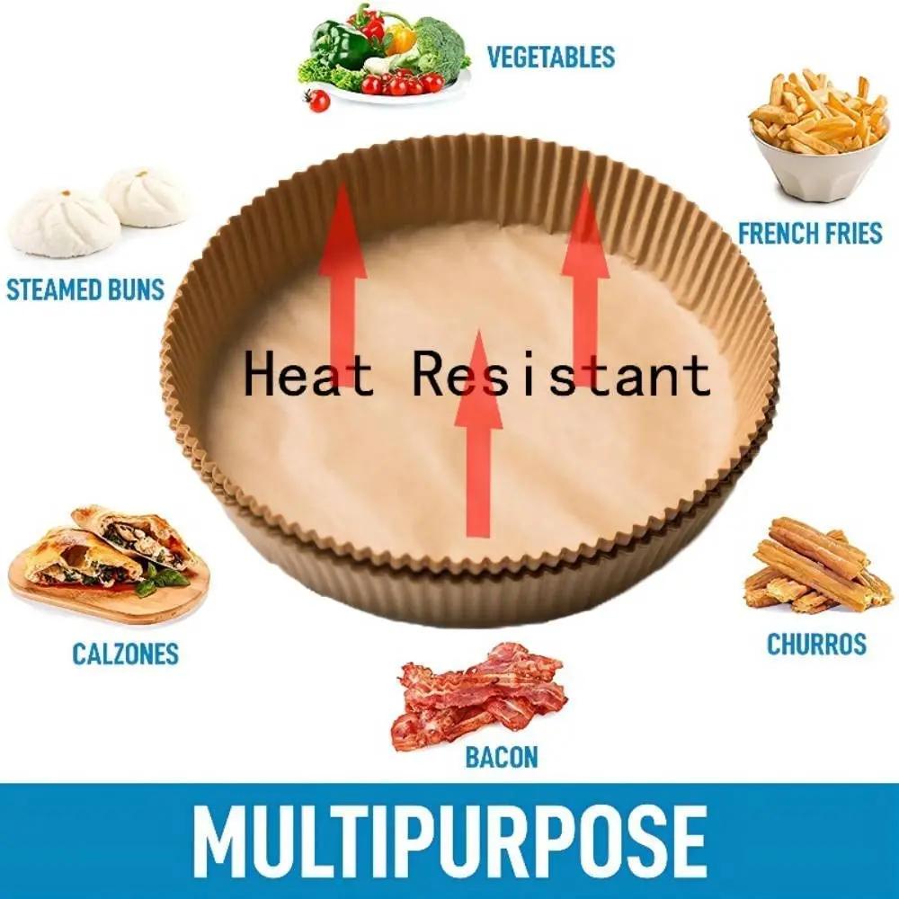 50/100 Stück Spezialpapier für Heißluftfritteuse Backen Ölfest Ölabsorbierendes Papier Haushalt Grillplatte Lebensmittel Ofen Küchenpfannenunterlage