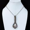 Crazy Lace Agate Gemstone Pure Copper Wire Wrapped Handmade Pendant Jewelry
