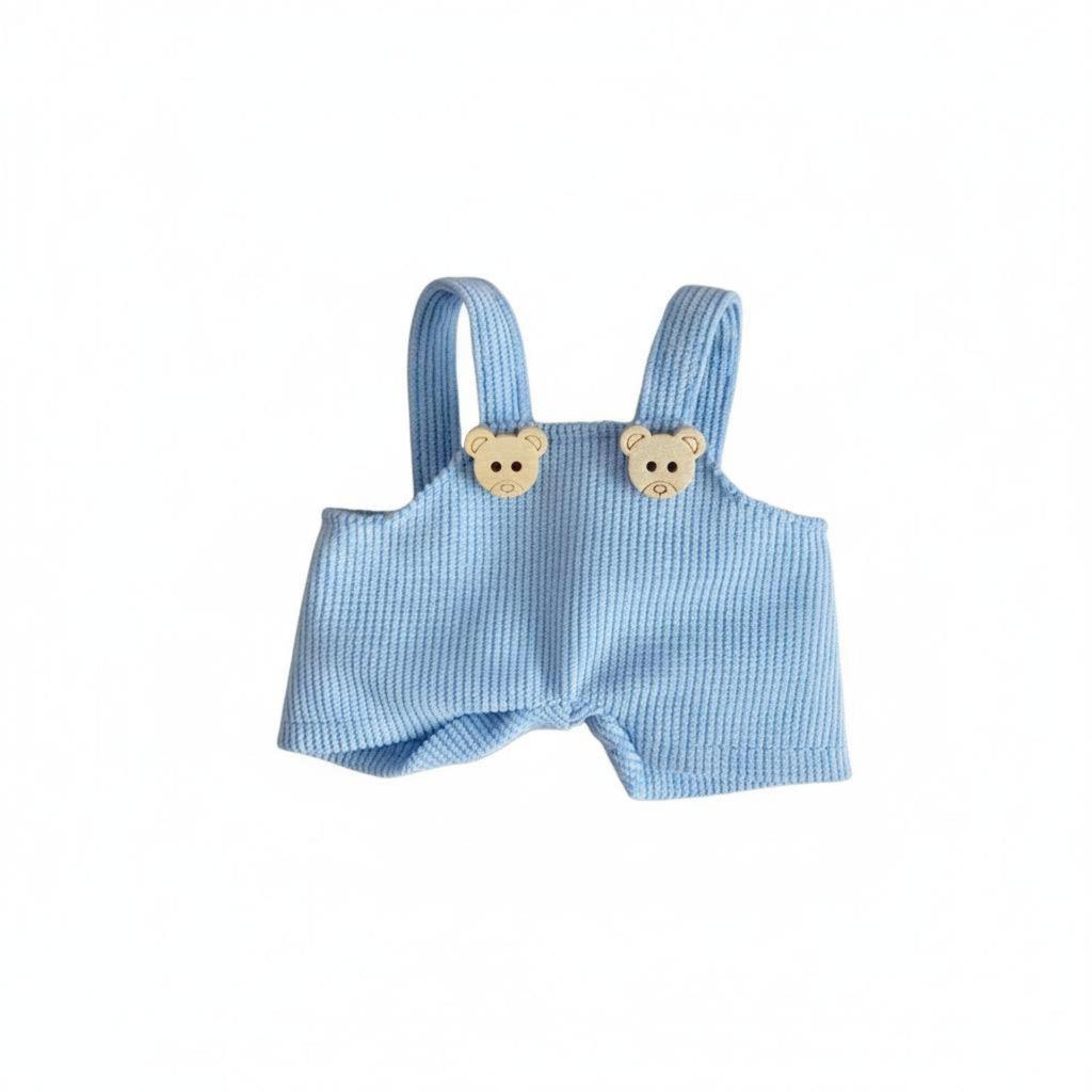 10cm Doll Outfit Handmade Overalls Cute Designs Soft Toy Suspender Trousers for Hobbyists Black