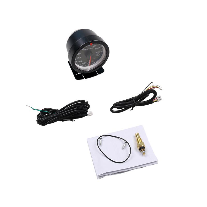 Lodenqc Auto-Messgerät mit Sensor 60MM Auto-Öltemperaturanzeige Rote & Weiße Beleuchtung 50- 150 Grad Celsius Öltemperaturanzeige