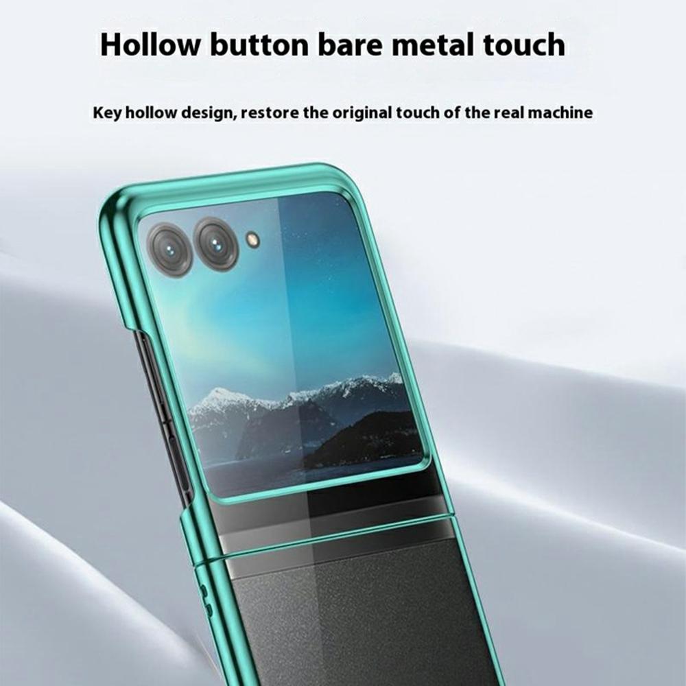 

For Motorola Razr 60 Case Electroplating Ultra Thin Transparent PC Phone Cover Purple