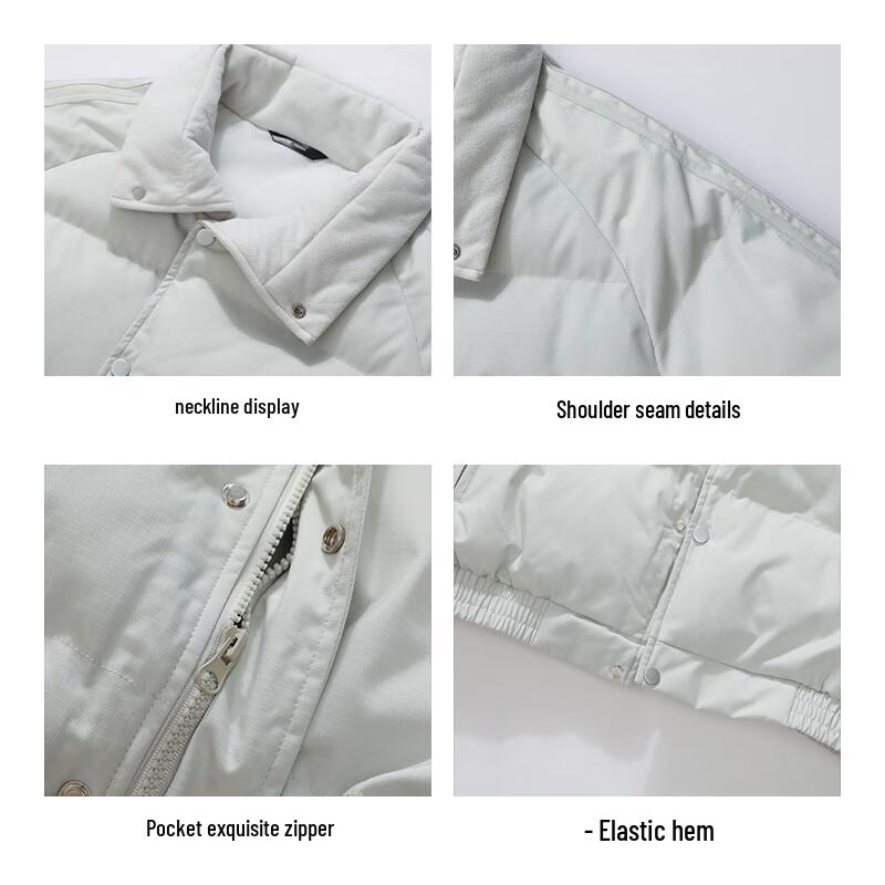 ROMON Men's Autumn/Winter Padded Jacket with Turn-Down Collar