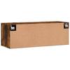 Wall Cabinet Smoked Oak 100 x 36.5 x 35 cm Wood Based Material